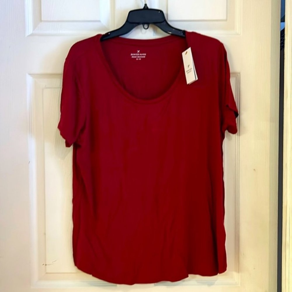 NWT Denver Hayes Relaxed Fit Scoop Neck T Shirt size XL
